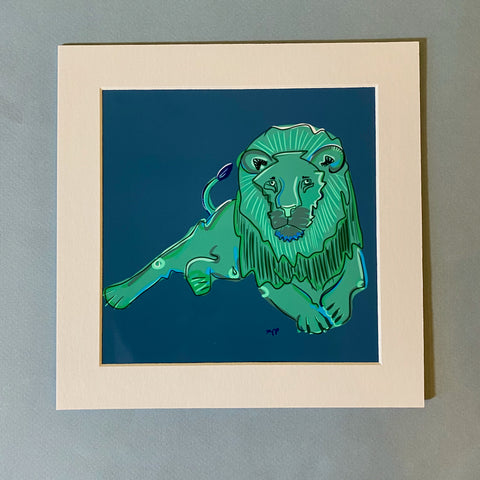 "Lion." Matted Print