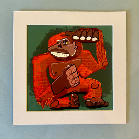 "Orangutan." Matted Print