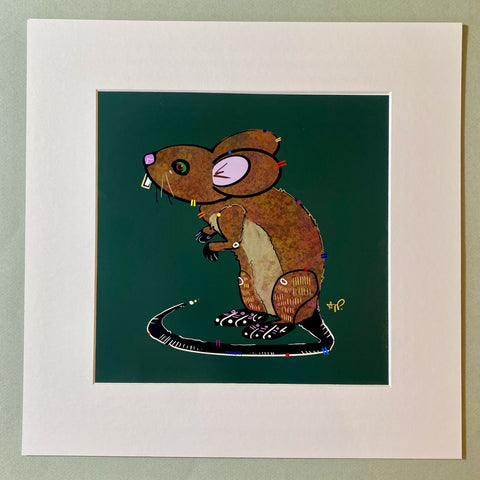 "Mouse." Matted Print