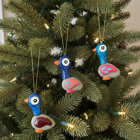 Blue Pigeon Hand Sculpted Ornament