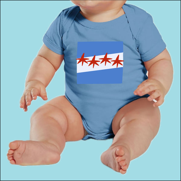 Chicago Flag Baby Onesie