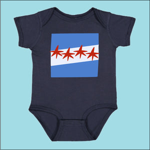 Chicago Flag Baby Onesie