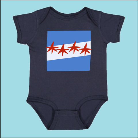 Chicago Flag Baby Onesie