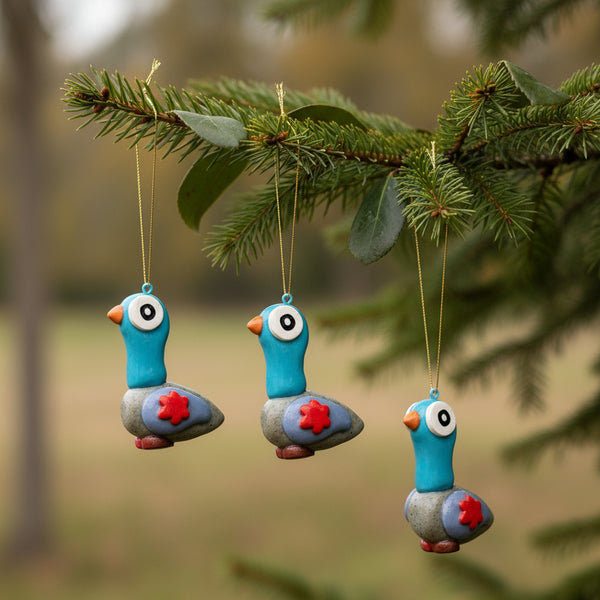 Chicago Pigeon Hand Sculpted Ornament