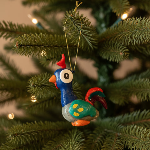 Chicken Hand Sculpted Ornament