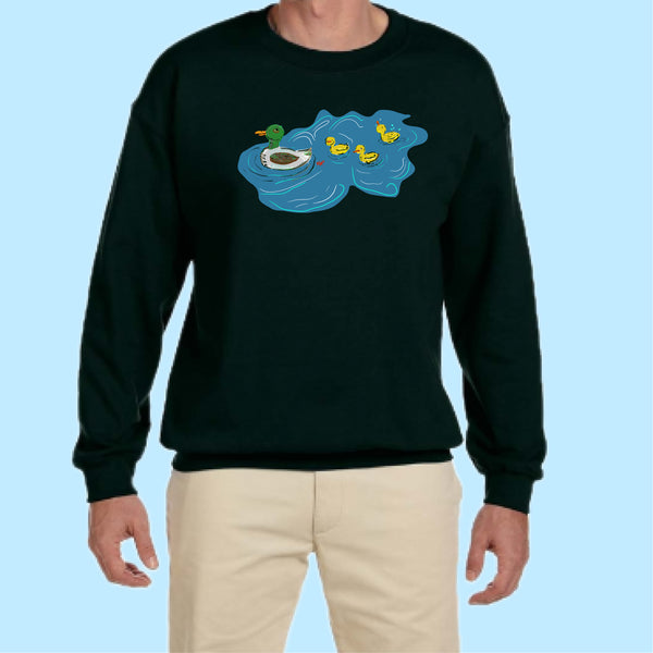 "Ducklings." Hand Pressed Graphic Art Sweatshirt