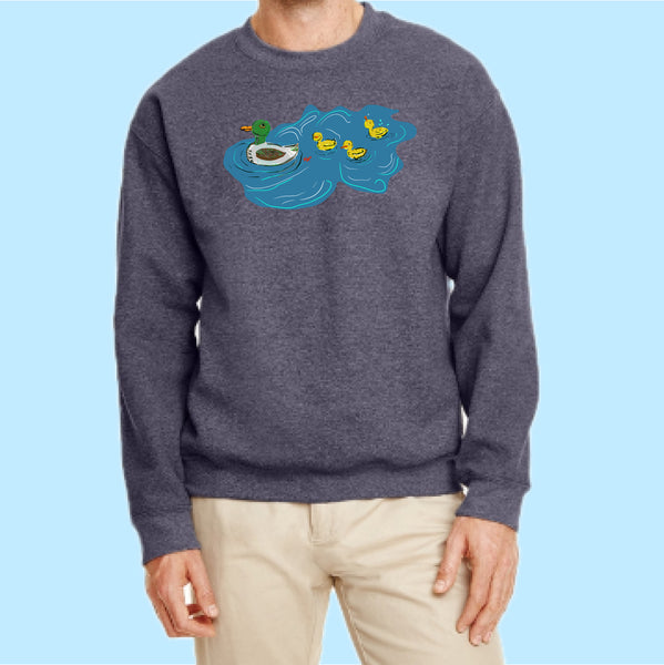"Ducklings." Hand Pressed Graphic Art Sweatshirt