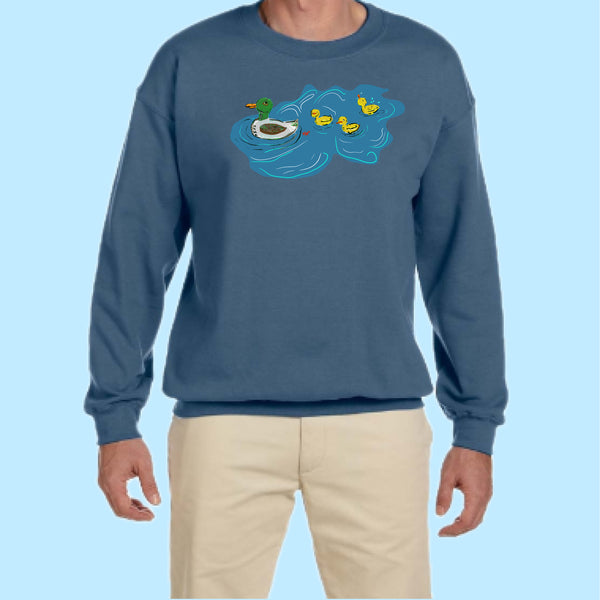 "Ducklings." Hand Pressed Graphic Art Sweatshirt