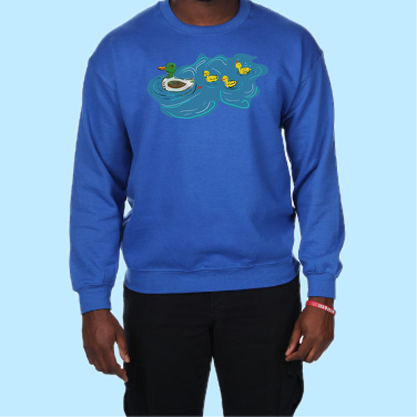 "Ducklings." Hand Pressed Graphic Art Sweatshirt