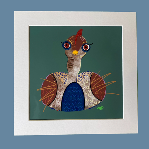 "Chicken." Matted Print