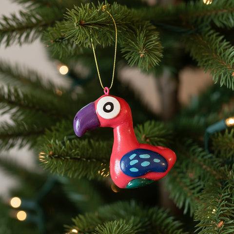 Flamingo Hand Sculpted Ornament