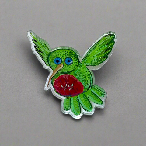 Acrylic Pin (Hummingbird)