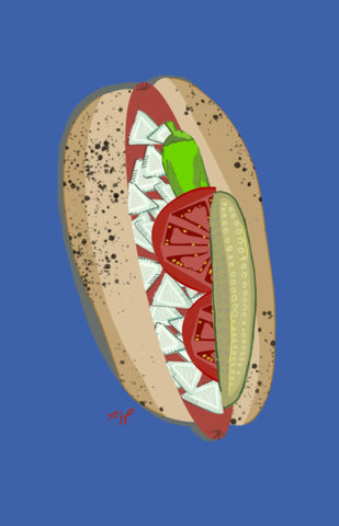 Chicago Hot Dog Greeting Card