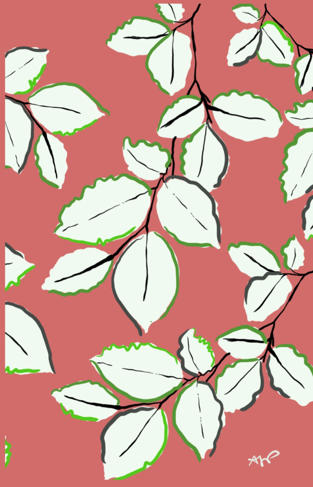 Ivy- Pink Greeting Card