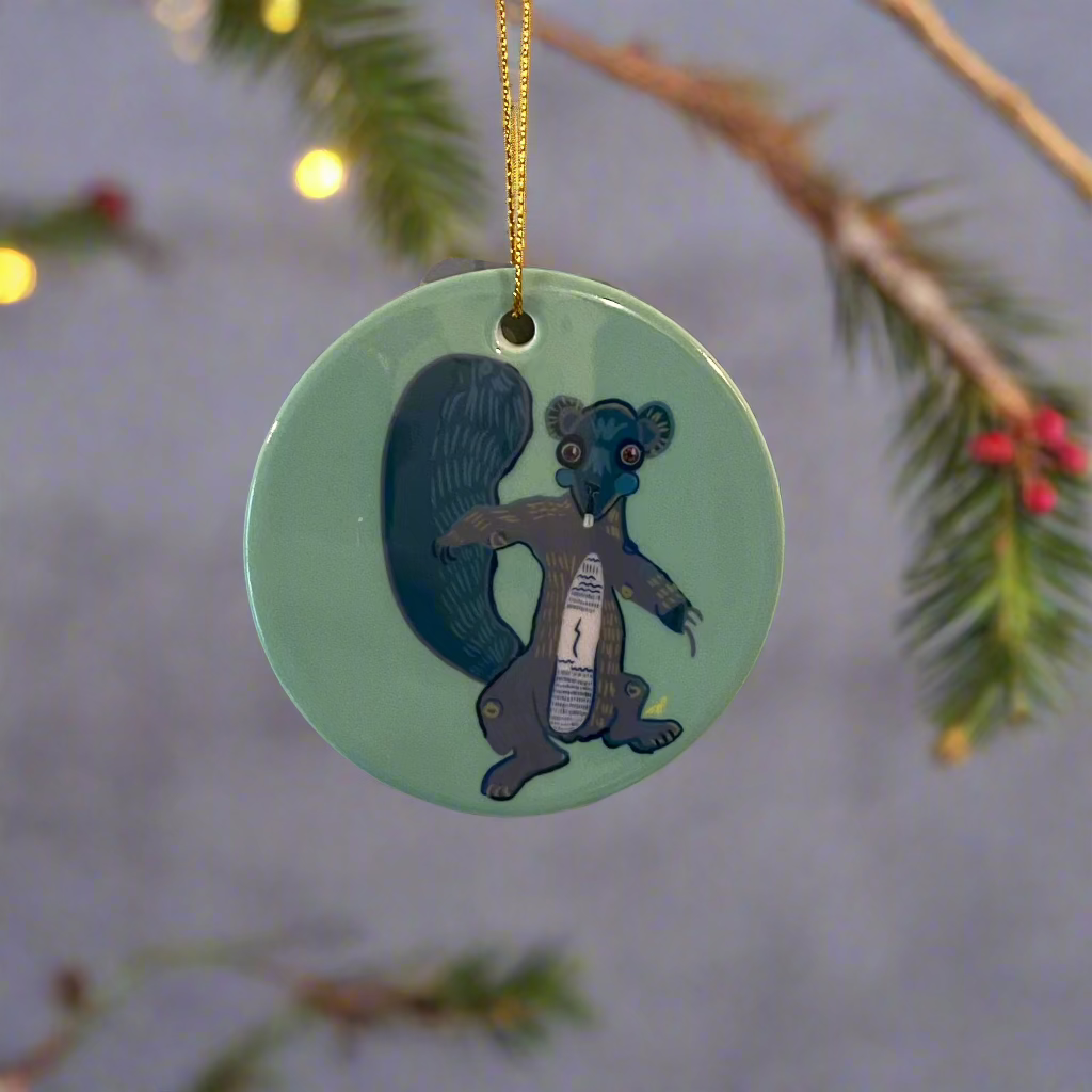 "Squirrely." Ornament