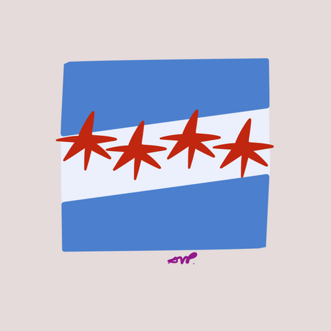 Chicago Flag Coaster