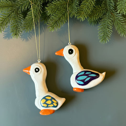 Goose Hand Sculpted Ornament