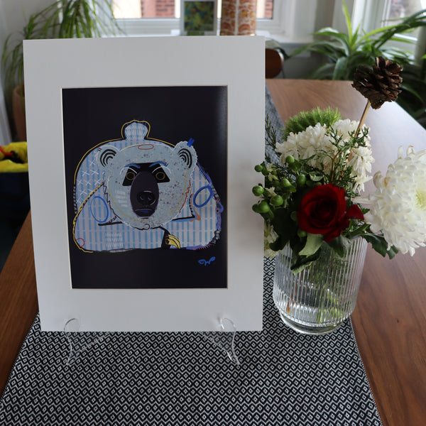 “Polar Bear.” Matted Print